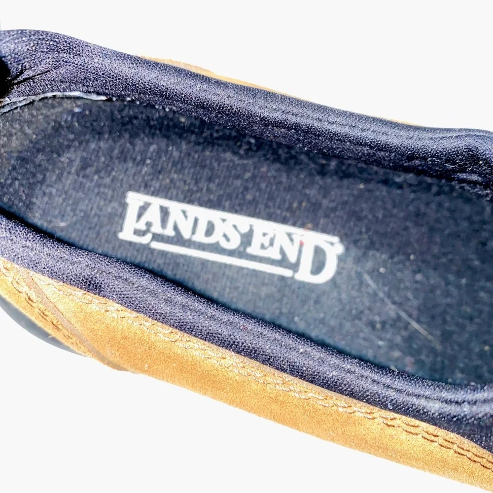 Lands End Mens Brown Suede Slip On‎ Casual Shoes Loafers Size 6.5 B